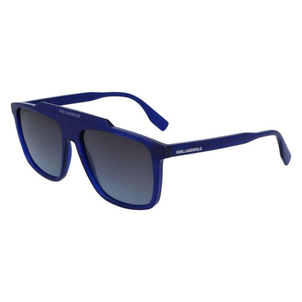 Karl Lagerfeld Injected Frame Sunglasses with UV Protection Men Blue